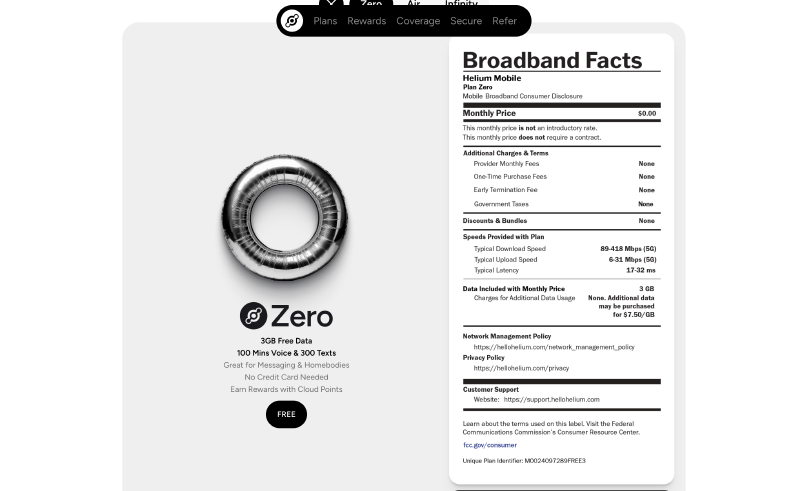 Featured image of post 免费注册了一个0月租的美国手机号「Helium Mobile」支持Wi-Fi Calling可免费收发短信，接打电话！